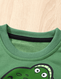 Smiling Dinosaur Printed Sweatshirt - CCMOM
