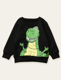 Smiling Dinosaur Printed Sweatshirt - CCMOM