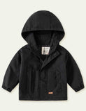 Solid Color Hooded Zipper Trench Coat - CCMOM