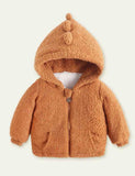 Solid Color Velvet Padded Coated Jacket - CCMOM