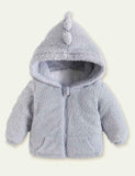 Solid Color Velvet Padded Coated Jacket - CCMOM