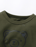 Splash-Ink Bear Printied Long-Sleeve Set - CCMOM