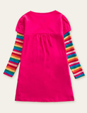 Star Butterfly Embroidered Long Sleeve Dress - CCMOM