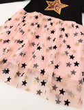 Star Printed Mesh Long Sleeve Dress - CCMOM