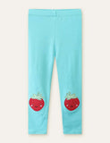 Strawberry Appliqu¡§| Leggings - CCMOM