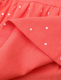 Strawberry Embroidered Polka Dot Long Sleeve Dress - CCMOM
