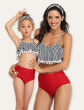Striped Printed Family Matching Swimsuit - CCMOM