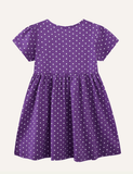 Summer girls dress short sleeve knitted cute embroidery - CCMOM