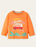 Summer Style Printed Long-Sleeved T-shirt - CCMOM