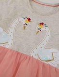 Swan Lake Appliqu¡§| Sequins Dress - CCMOM