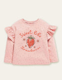 Sweet Strawberry Printed Long-Sleeved T-shirt - CCMOM
