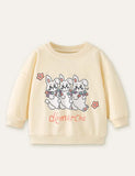 Three Kitten Printed Sweatshirt - CCMOM