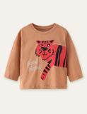 Tiger Printed Long Sleeve T-shirt - CCMOM