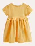 Toddler & Kid Rainbow Butterfly Appliqu¡§| Short Sleeves Splice Dress - CCMOM