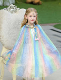 Toddler & Kids Girl Mesh Sequins Party Cape - CCMOM