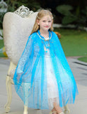 Toddler & Kids Girl Mesh Sequins Party Cape - CCMOM