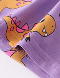 Toddler Boy Dinosaur Full Print 100% Cotton T-shirt - CCMOM