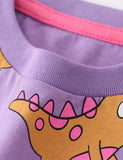 Toddler Boy Dinosaur Full Print 100% Cotton T-shirt - CCMOM