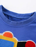 Toddler Boy Excavator Embroidered Short Sleeves Tee - CCMOM