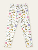 Toddler Cute Floral Animal Full Printed Leggings - CCMOM