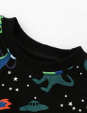 Toddler Dinosaur Star Printed Pull Over Crew Neck Sweatshirt - CCMOM