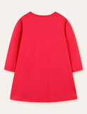 Toddler Floral Fox Appliqu¡§| Long Sleeve Casual Dress - CCMOM