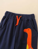 Toddler Funny Dinosaur Appliqu¡§| Sweatpants - CCMOM