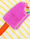 Toddler Girl 3D Ice Cream Appliqu¡§| Stripe Short Sleeves Splice Cotton Dress - CCMOM