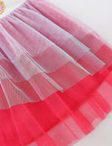 Toddler Girl Butterfly Applique Splicing Gradient Mesh Dress - CCMOM