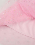 Toddler Girl Butterfly Sequins Flutter Sleeves Splicing Tulle Dress - CCMOM
