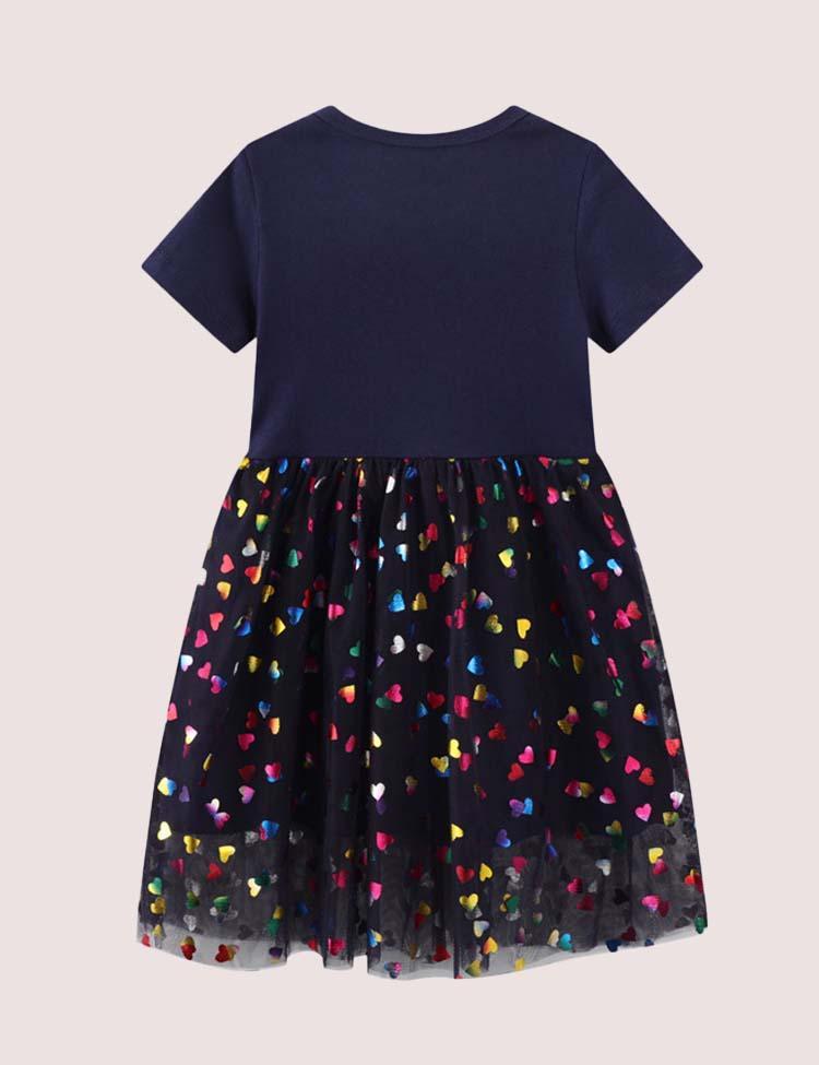 Toddler Girl Colorful Sequined Unicorn Tulle Dress - CCMOM