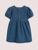 Toddler Girl Crew Neck Denim Dress - CCMOM
