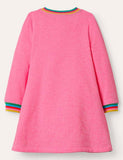 Toddler Girl Cute Animal Appliqu¡§| Rainbow Cuffs Long Sleeves Dress - CCMOM