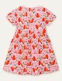 Toddler Girl Floral & Bird Print Casual Cotton Dress - CCMOM