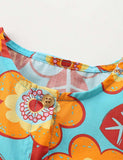Toddler Girl Floral Print Sleeveless Splice Dress - CCMOM