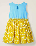 Toddler Girl Giraffe Appliqu¡§| Sleeveless Strape Dress - CCMOM