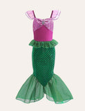 Toddler Girl Mermaid Mesh Party Flutter-sleeve Dress