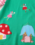 Toddler Girl Mushroom Appliqu¡§| Long Sleeve Casual Dress - CCMOM