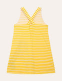 Toddler Girl Pony Appliqu¡§| Striped Sleeveless Dress - CCMOM
