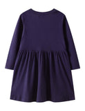 Toddler Girl Rainbow Appliqu¡§| Long Sleeve 100% Cotton Dress - CCMOM