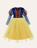 Toddler Girl Snow White Mesh Party Dress - CCMOM