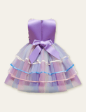 Toddler Kid Girl Rose Dream Bowknot Mesh Party Dress - CCMOM