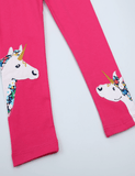 Toddler Kid Girls' Embroidered Patch Leggings - CCMOM
