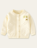 Toddler Knitted with Bow Decoration Sweater Cardigan - CCMOM