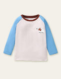 Toddler Polar Bear Appliqu¡§| Embroidered Long Sleeve T-shirt - CCMOM