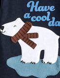 Toddler Polar Bear Appliqu¡§| Embroidered Long Sleeve T-shirt - CCMOM
