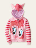 Toddler Rainbow Unicorn Wings Hooded Zip Jacket - CCMOM