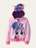 Toddler Rainbow Unicorn Wings Hooded Zip Jacket - CCMOM