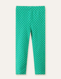 Toddler Solid Color Polka Dot Print Leggings - CCMOM