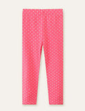 Toddler Solid Color Polka Dot Print Leggings - CCMOM